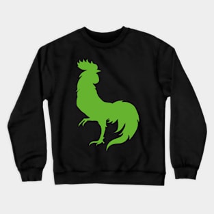 green rooster Crewneck Sweatshirt